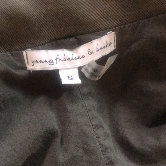 Young fabulous and broke Olive Green Jacket - Picture 7 of 7